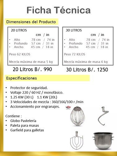 Amasadora batidora Panamá