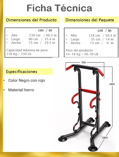 barra multifuncional 5 en 1 panama ficha tecnica